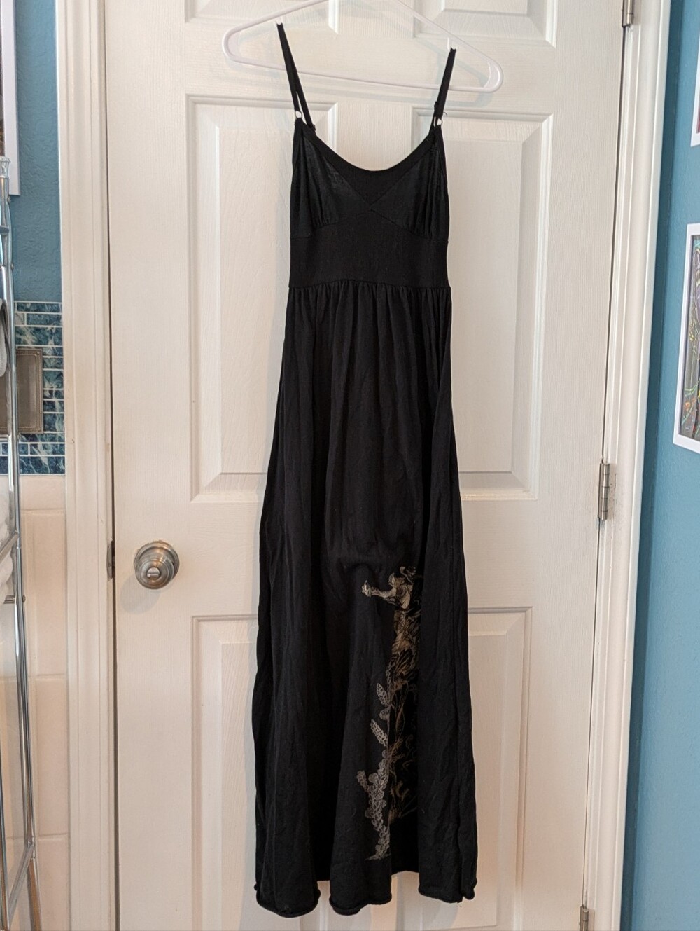 Lip Service Black Maxi Dress with Accent